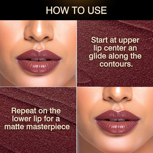 Image of Auric MatteRich Lipstick | Berry Wine, 4.2g | Intense Matte Finish | Bold Long-Lasting Lipstick | High Pigment | Comfortable Wear | Vegan & Paraben-Free
