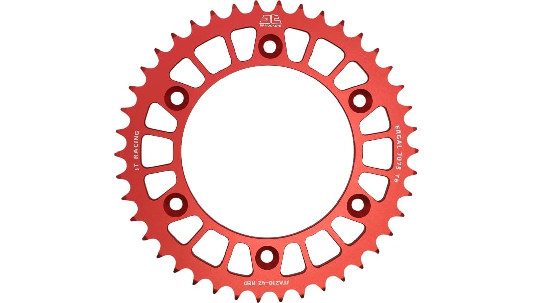 JT Sprockets JTA210.47RED Red Racelite Anodized Aluminum 7075 T6 Rear Sprocket, Single
