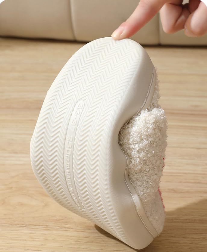 Unisex Xmas Elk Shoes Santa Reindeer Cute Strawberry Cartoon Christmas Tree Pink Bow Memory Foam Soft Plush House Slippers Indoor/Outdoor - Image 5