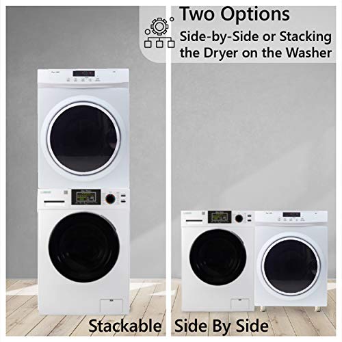 Equator Digital Touch Apartment 110V Set 18Lbs Washer+3.5Cf Vented Sensor Dryer #TOP1