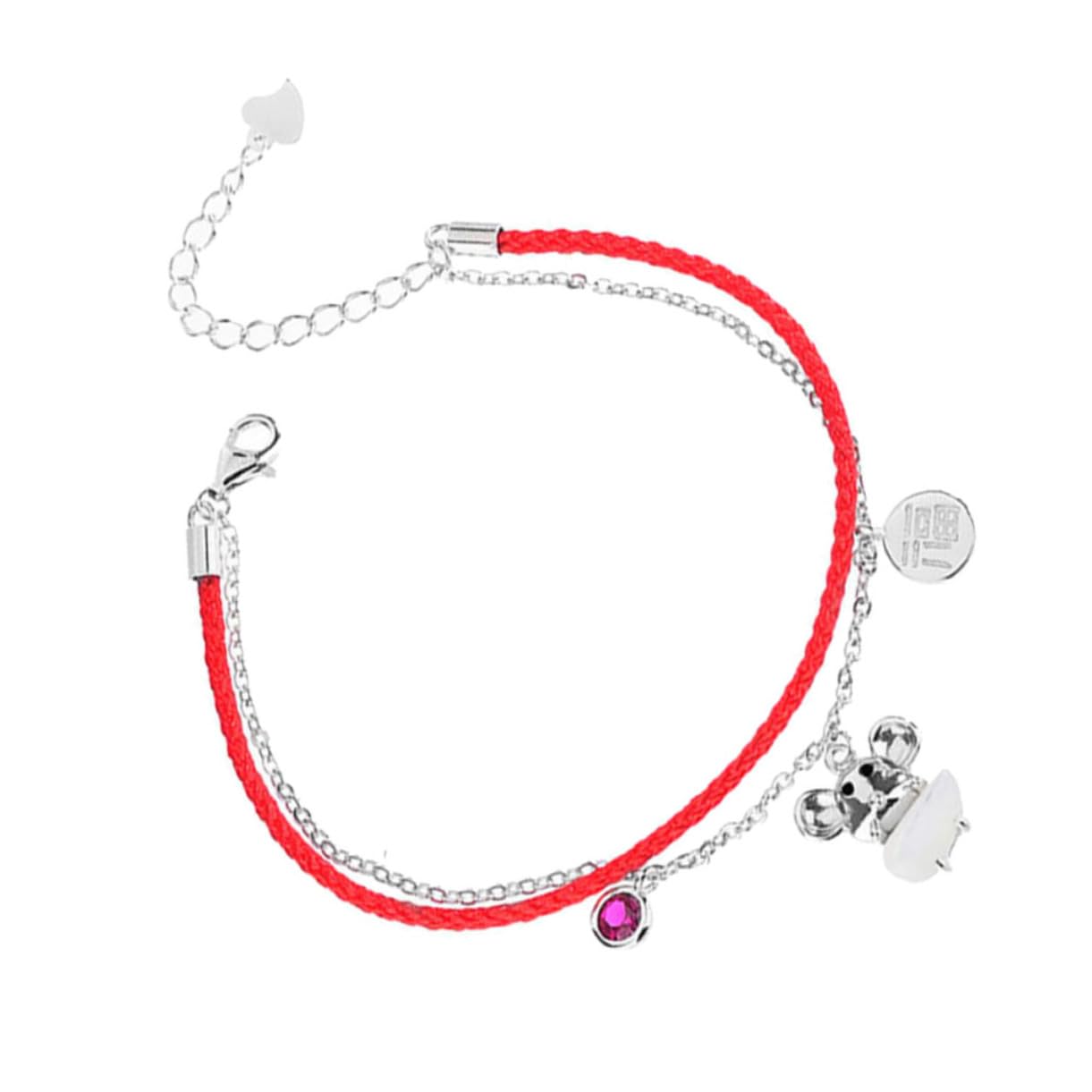 Joyería tejida a mano con cuerda de plata elegante para mujer 8