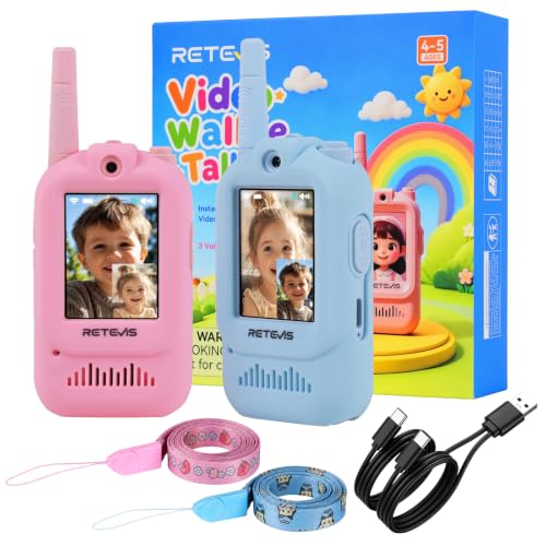 Retevis EZTalk 90 Talkie Talkie Enfants, Caméra et Vidéo, 4+ Ans Cadeaux