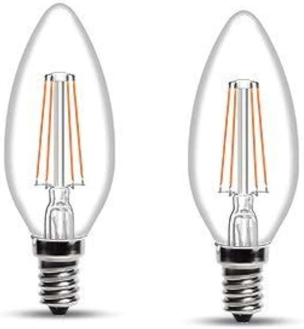 Wipro Garnet 4 W E14 Base Candle Filament Bulb | Warm White (2700K) | Pack of 2 | Clear optics for sparkling effect | LED Filament Bulb for Home, office, chandellior, decorative lamp shade