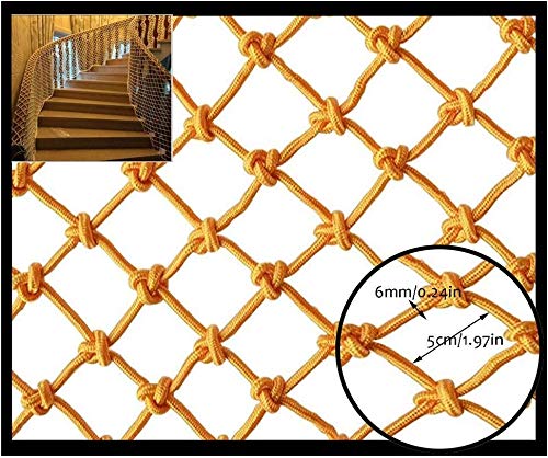 AI LI WEI Protective net decoration/Cargo Cover Indoor Child Pet Stair Protection Balcony Net Shatter-resistant Fence Rope Net Kindergarten Decorative Hand-Woven Anti-drop Net 50mm Mesh 6mm Rope
