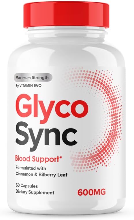Glyco Sync Capsules, Official Glyco Sync Blood Support Supplement Pills, Glycosync All Natural Advanced Formula Capsule, Glyco Sync Pills Health Reviews, 1 Month Supply (60 Capsules)