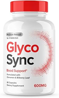 Glyco Sync Capsules, Official Glyco Sync Blood Support Supplement Pills, Glycosync All Natural Advanced Formula Capsule, Glyco Sync Pills Health Reviews, 1 Month Supply (60 Capsules)