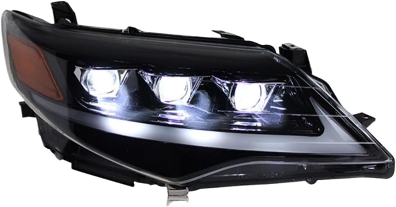 Automobile Full LED Headlights Compatible with Toyota Camry 2012-2014 Modified Front Lights with DRL Lens Turn Signal Lamps Car Accessories