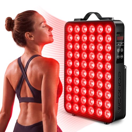 Red Light Therapy for Body, 660nm 850nm Near Infrared Light Therapy Panel, 60 Dual Chip LED Device...
