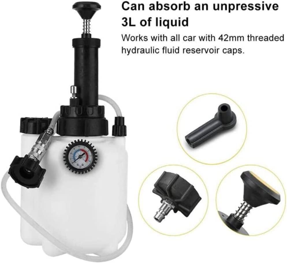 Brake Bleeding Set Bleed Fluid Kit with Extractor Thickened Plastic Safe and Corrosion Resistant Easy Operation Brake Oil Change Tool for Motorcycle