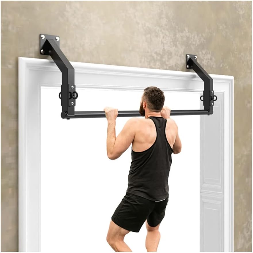 Wall Mounted Pull Up Bar Beam/Door Steel Heavy Duty Exercise Bar Sports Training Fitness Equipment for Men and Women Load 300kg,Onecolor-98CM