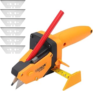 Hoteche Gypsum Board Cutter Kit - Plasterboard Tool with 5m Tape, Pencil & 5 Blades for Drywall, Foam Board