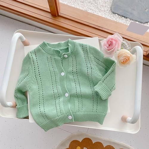Kids Solid Knit Sweater Cardigan Spring Fall Long Sleeve Button Down Hollow Out Mesh Sweater Jacket Outerwear3