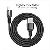 USB C Charger Cable For Samsung Galaxy S25 FE/S25 Edge/S25/S25 Plus/S25 Ultra/S24 FE/Z Flip 7 6 5 4 3 Fold 7 6 5 4 3/S23 FE/S23 Plus Ultra/A14/Z Flip 4 [1.5M] 3A Nylon Braided Charging Cable (BLACK) - Image 4