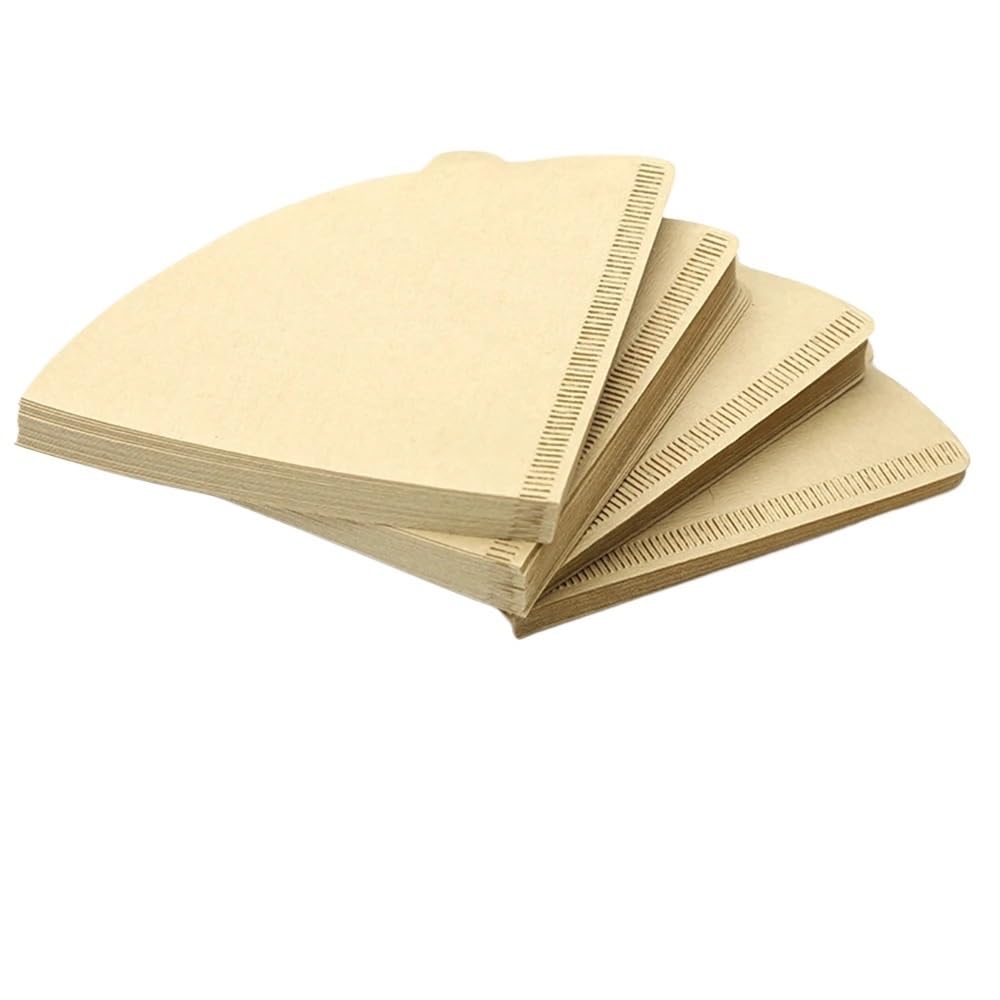 400 piezas de papel de filtro de café - tamaños 01, 02, papel de filtro de café de natural, a prueba de fugas, adecuado for preparar café a mano(Brown 400pcs,V01(1-2 servings))
