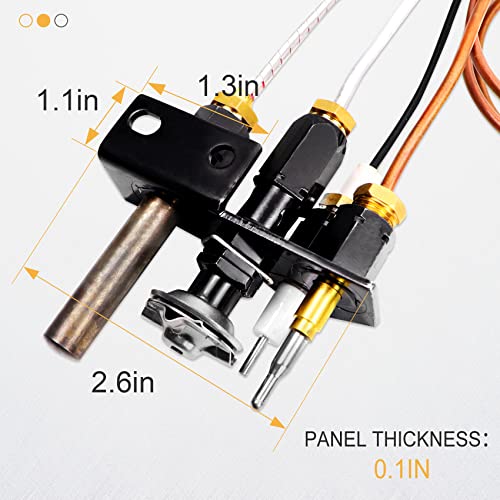 69L17, 69L1701, J4117 Natural Gas Pilot Assembly, Compatible With Lennox, Ihp, Serefina, Superior, Astria Vent Fireplace, With Flame Sensor #TOP4