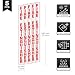 Anobell 5 Pack Fire Extinguisher Sticker 20 × 2 Inch Self-Adhesive Waterproof Vinyl Vertical Fire Extinguisher Signs for Cabinet Business Equipment Vehicle House