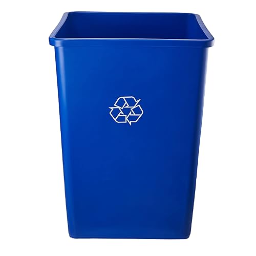 Miniatura 10 de Mix.Home Paquete de 3 botes de basura cuadrados negros de 35 galones, papelera para restaurante, papelera comercial, papelera de plástico alto,