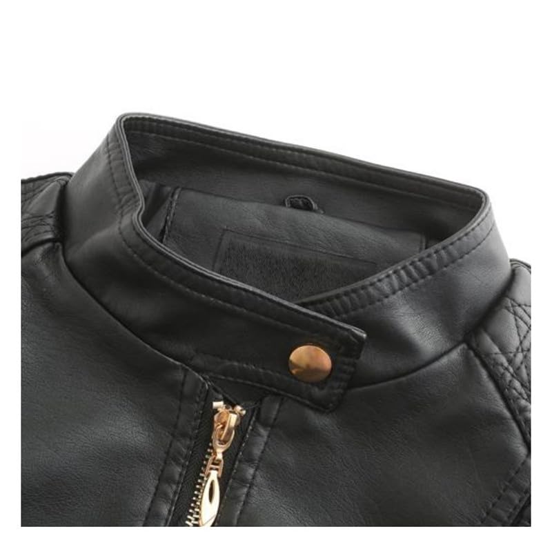 Veste en simili cuir cintrée finissant les silhouettes inconfortables