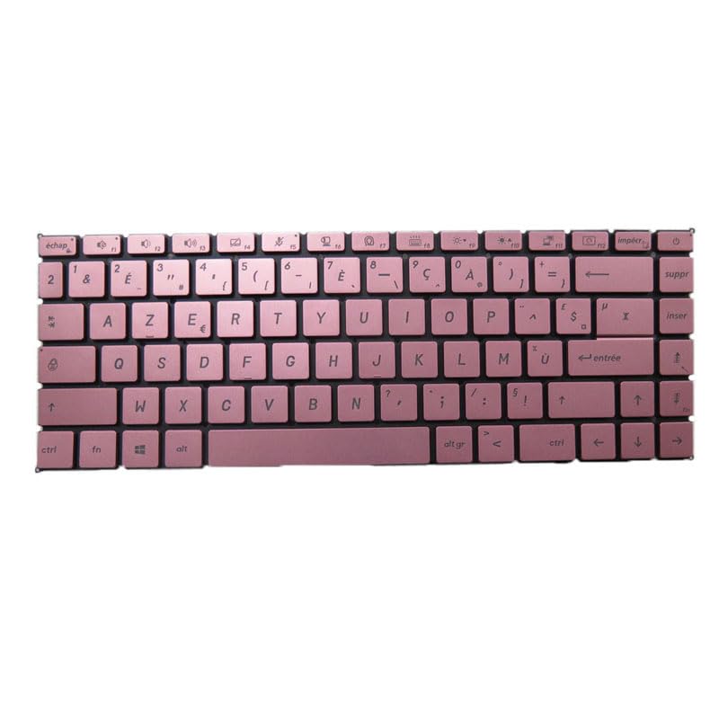 Clavier AZERTY français pour PC portable MSI V190622CK1 rose sans cadre
