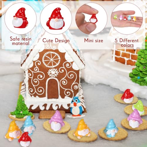 100 Figuras Mini Gnomos en Resina para Decoración miniatura 4