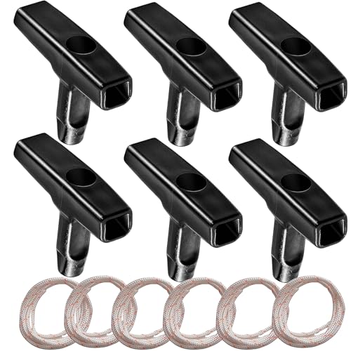WHZAZGW 6Packs Pull Cord Handle, Gasoline Engine Pull Starter Handle Grip, Pull Cord with Recoil Starter HandleLawn Mower Pull Handle, for Lawn Mower, Chainsaw, Generator