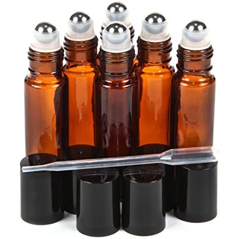Vivaplex Amber Glass Roll-on Bottles Cover
