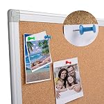 Board2by Large Cork Board Bulletin Board 48 x 36, Silver Aluminium Framed 4x3 Corkboard, Office Board for Wall Cork, Wall Mounted Notice Pin Board with 15 Push Pins for School, Home & Office - Image 5