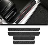 Protection Seuil de Porte pour VW Golf 4 Golf 4 Sport Golf 5 Golf 6 Golf 6, Autocollant Seuil de Porte Fibre de Carbone Anti Rayures, Kit Durable Lot de 4