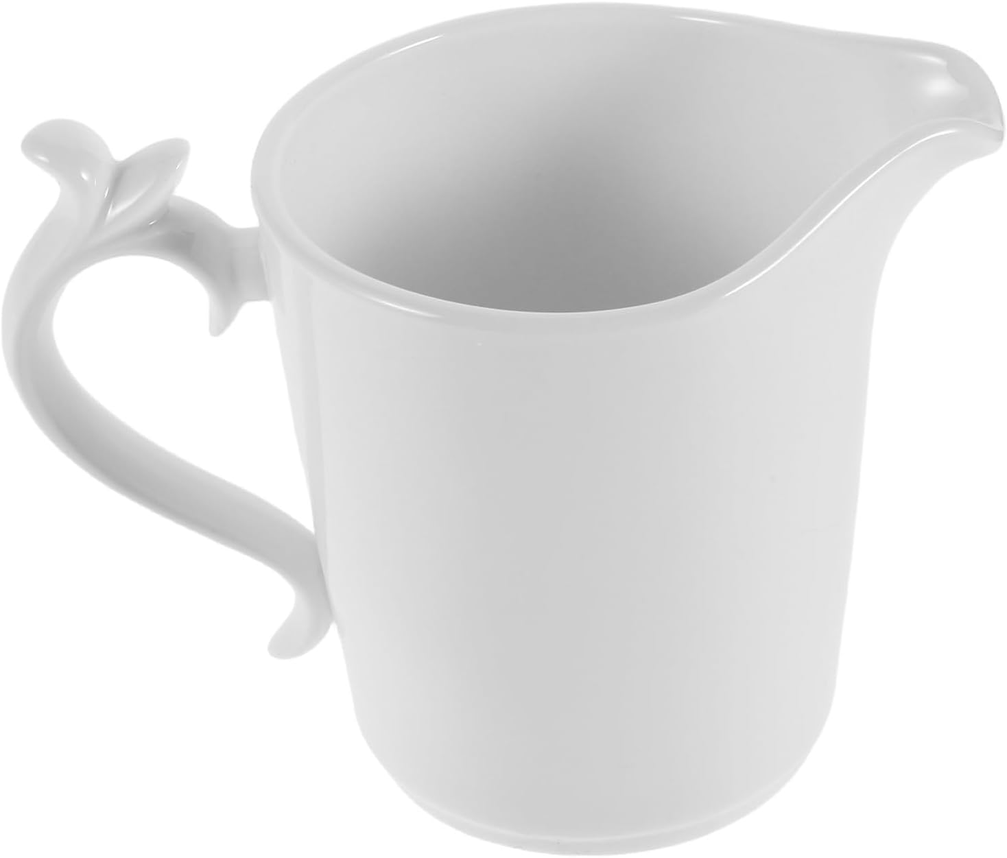 Uonlytech European Vintage Ceramic Milk Pitcher 260ml Small Espresso Frothing Cup with Handle for Coffee Creamer and Sauce Serving in Home and Restaurant