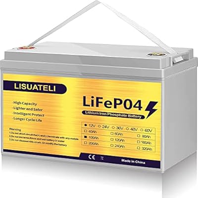 LISUATELI LiFePO4 Battery Lithium Batteries 12v100AH Over 8000 Deep Cycles Iron Phosphate Battery Low Temp Protection Support in Series/Parallel for RV Camper Solar Golf Cart Marine Battery 100A BMS