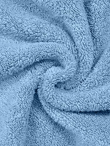 Image of Bombay Dyeing Super Ultrx Zero Twist Plain Dyed 650 GSM Cotton Bath Towel - Ultrx Cornflower