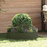 HETFTJN Garten-PflanzgefäÃŸ 5er Set Olivgrün 80x80x20 cm, Modernes Metall Hochbeet aus kaltgewalztem Stahl, Langlebig & Rostbeständig, GroÃŸes Pflanzkübel-Set für Garten Terrasse Balkon