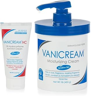 Vanicream1% Hydrocortisone Anti-Itch Cream, 2 Oz & Moisturizing Cream with Pump, 16 Oz