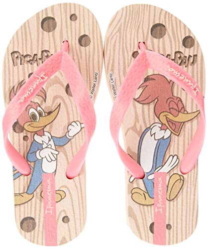 Chinelo Pica Pau, Ipanema Kids, Criança Unissex, Bege/Rosa/Vermelho, 31/32