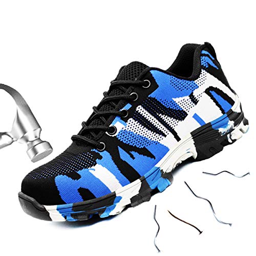 DoGeek Zapato Seguridad Zapatos Trabajo con Punta de Acero Antideslizante, Senderismo Unisex-Adulto