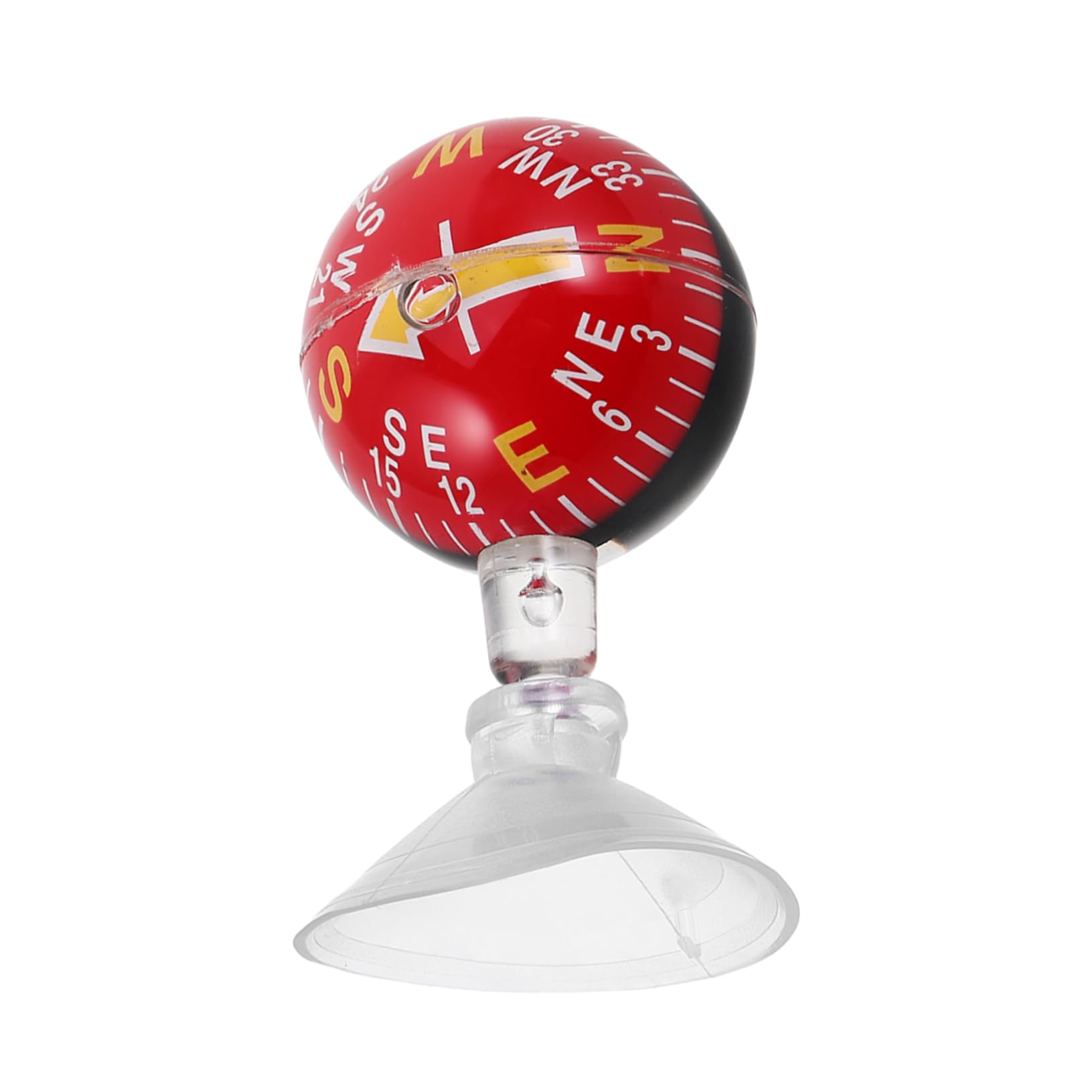 MAGICLULU Car Guide Ball Compass Auto Plastic Suction Cup Portable for Dashboard Use Boat Compasses for Truck Outdoor Navigation