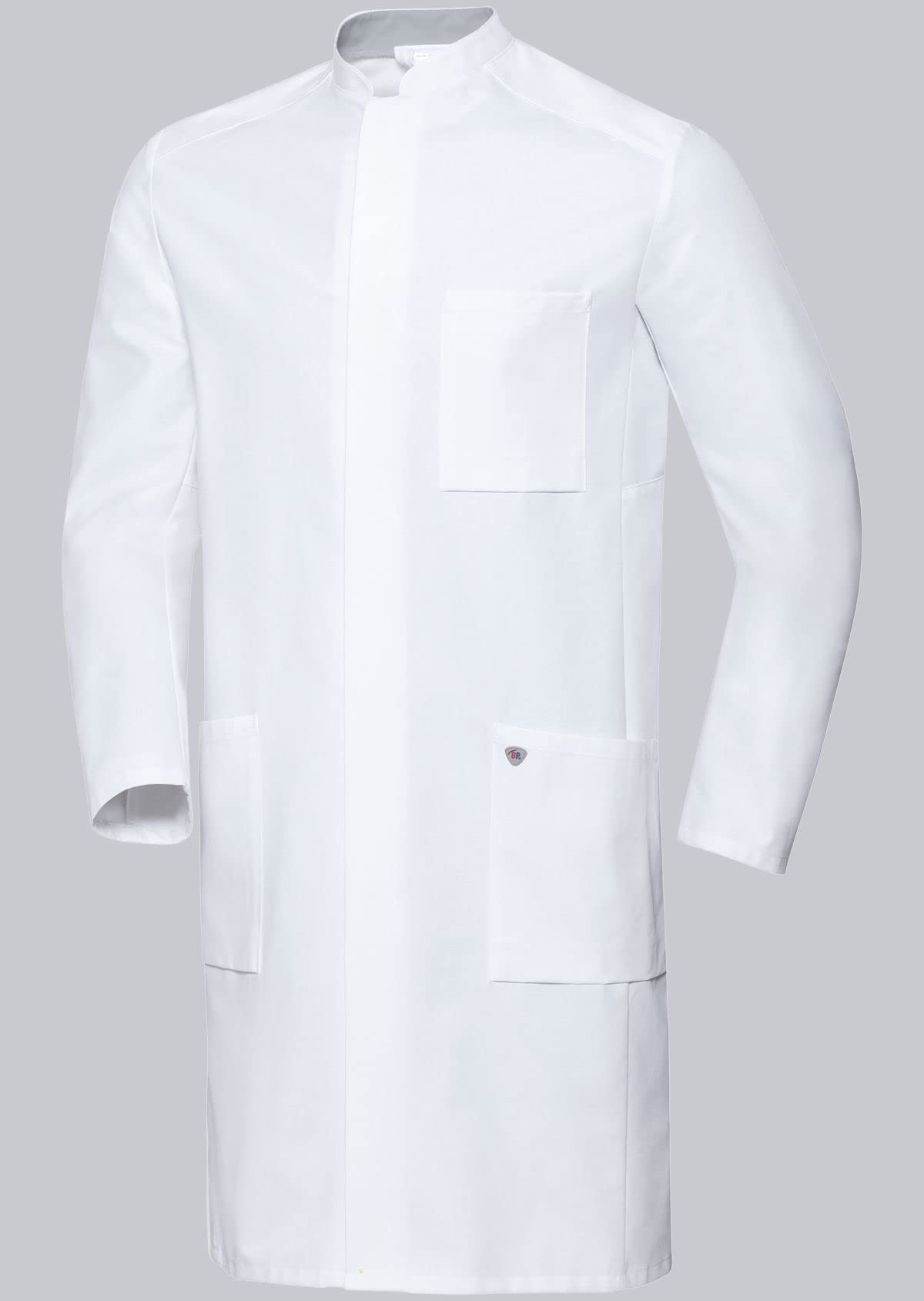 BP 1751-130-0021/38n, Men's doctor's coat, Long-sleeve, arm-lift system 205,00 g/m², Pure cotton, Color white, Size 38n