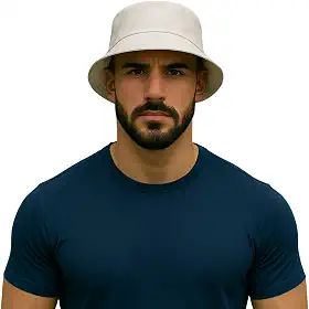 Chapéu Bucket Hat Unissex Liso Preto Estilo Moderno