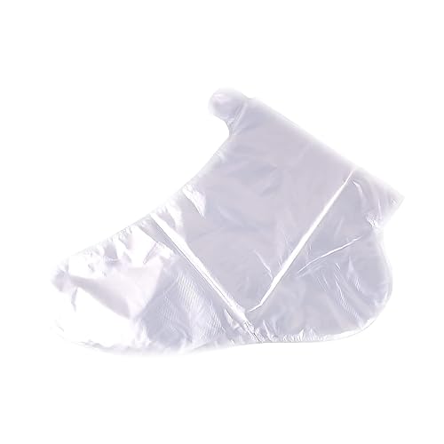 Calcetines desechables para máscara de pies para mujeres y hombres, 200 bolsas de plástico transparente para máscara de pies, pies gruesos, cera de