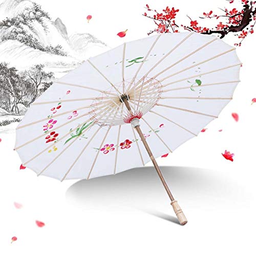 EXCEART Guarda- Chuva Decorativo Clássico De Seda Asiáticos Oilpaper Guarda- Chuva para As Mulheres