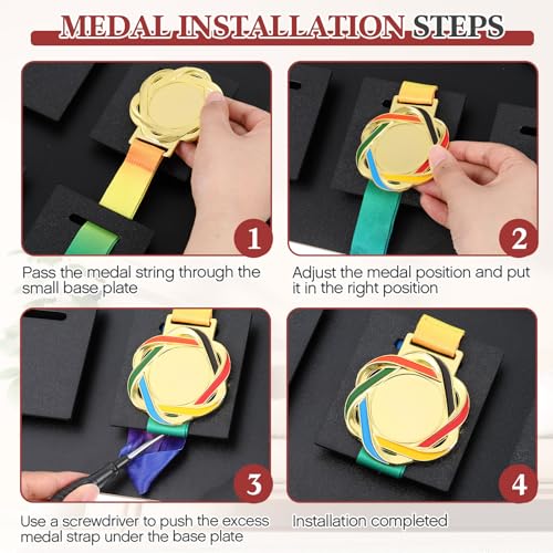 Image of 16 Medals 3D Large Medal Shadow Box Display Case with Glass Cover, Medal Holder Display Frame 98% UV Protection 23.6 x 19.7 Inch for Runners Marathon Triathlon Soccer Gymnastics All Sports