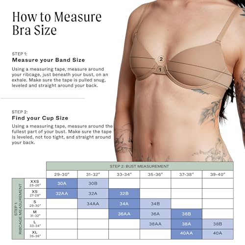 Pepper T Shirt Bra | Ultimate Contour Underwire Demi Bras for Women, Lightly Lined Cups, Body Hugging Bra Fit, (30A-40B) Fawn - Thumbnail 3
