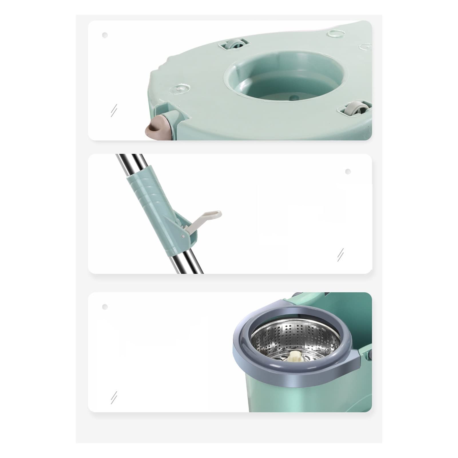 Zestaw mopa z wiadrem z mikrowłókna Spin-MOP i wiaderkiem System czyszczenia podłogi wielokrotnego użytku ściereczka z mikrofibry nadaje się do czyszczenia wszystkich rodzajów podłóg (kolor: A, rozmiar: 1 mop HEA