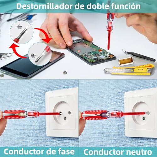 Soldador de estaño 90W con temperatura ajustable y multímetro digital 8