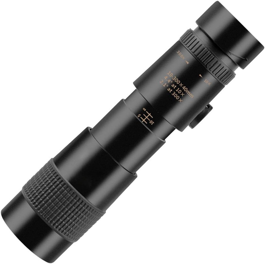 Monocular Telescope,All Metal Monocular, 10-300X Zoom HD External Universal Telephoto Lens, Outdoor Mobile Phone Dual-Adjustment Zoom Telescope with Tripod Monocular Telescope