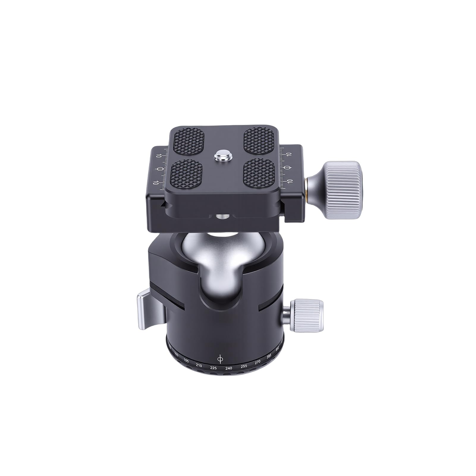 Generic Testa a Sfera in Metallo Capacità di Carico Elevata Piastra a Sgancio Rapido Testa per Treppiede per Fotocamera Facile Utilizzo con una Sola Mano per Fotografi Seri Lega di Alluminio