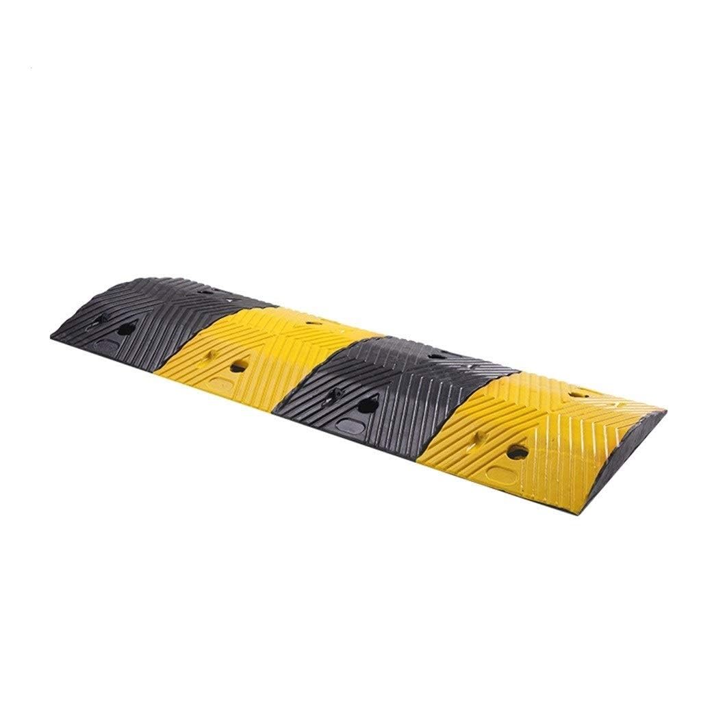 Rubber Speed Bump, Speed Humps Rubber Road Bumps Yellow And Black Multiple Sizes Pack，100X35X5Cm