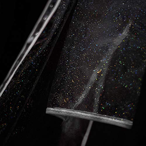 DECDEAL Capa de chuva impermeável feminino masculino capa de chuva transparente leve com capuz capa