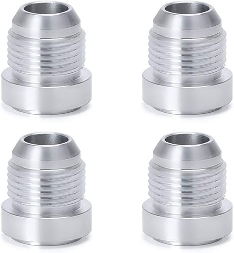 Miniatura 9 de PQY 6AN8AN10AN Macho Soldadura en montaje Bung Adaptador de manguera Fuel Oil Aluminio Paquete de 4 (AN8)