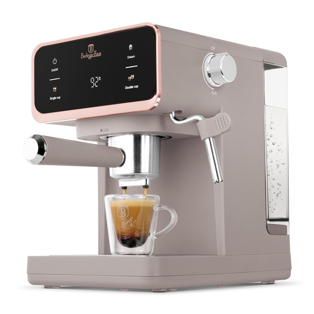 Berlinger Haus– Digitale 3-in-1-Hebelkaffeemaschine, Kollektion Taupe